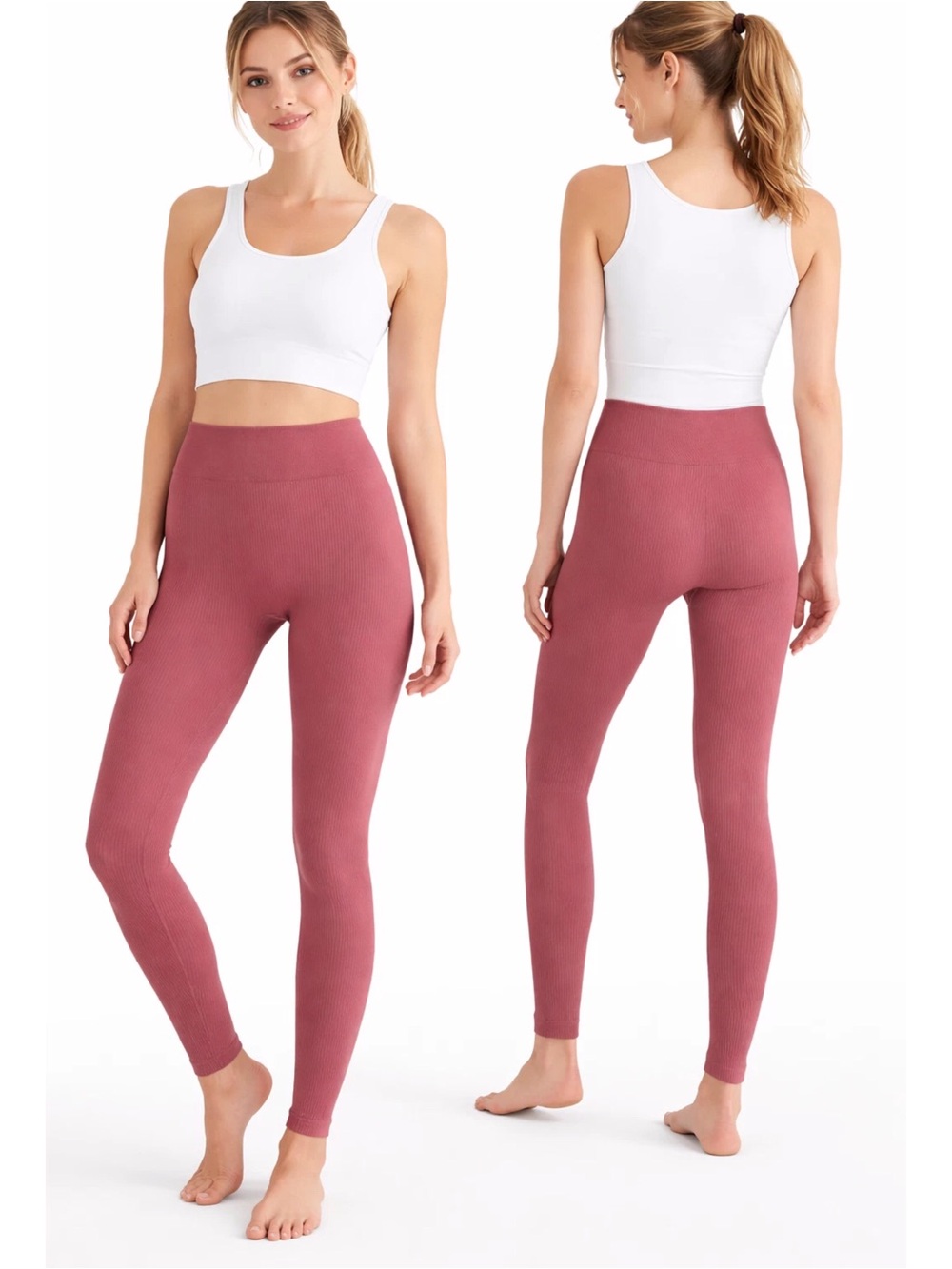 OZARK TRAIL Women's Size M Seamless Leggings Base Layer Thermal Warmer W. Ginger